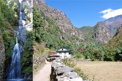 Lukla To Namche Bazaar 15 Waterfall Just Before Benkar